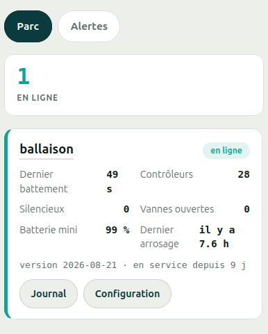 Console de supervision multi-sites